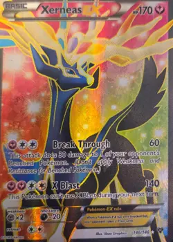Xerneas EX - 146/146 - Pokemon XY Base Set Full Art FA Ultra Rare Card LP - Image 2
