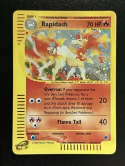 RAPIDASH Pokemon Card - WOTC - Expedition Base Set - 26/165 - HOLO - NM (A) - Image 1