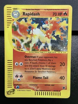 RAPIDASH Pokemon Card - WOTC - Expedition Base Set - 26/165 - HOLO - NM (A) - Image 2
