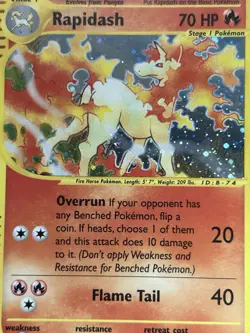 RAPIDASH Pokemon Card - WOTC - Expedition Base Set - 26/165 - HOLO - NM (A) - Image 5