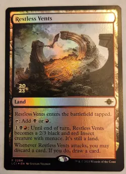 Restless Vents LCI #284 Prerelease Stamped Rare Land Foil NM+ - Image 1