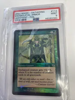 2002 Magic Gathering Ex Skeleton Armor ￼ Judgment Foil Number 114 - Image 1