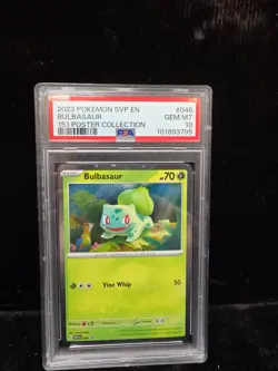 2023 POKEMON SVP EN-SV BLACK STAR PROMO 151 POSTER COLL #046 BULBASAUR PSA 10 - Image 1