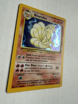 Pokemon Base Set Unlimited Ninetales 12/102 Holo Rare Vintage Pokemon Card MP - Image 2