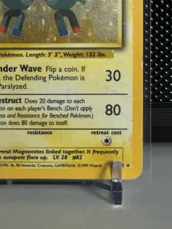 Pokemon TCG Magneton 9/102 Holo Rare Base Set 1999 WOTC Vintage - Image 4