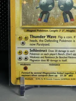 Pokemon TCG Magneton 9/102 Holo Rare Base Set 1999 WOTC Vintage - Image 5