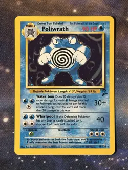 Poliwrath 15/130 Base Set 2 Holo Holographic Rare Vintage WOTC 2000 Pokemon VLP - Image 1