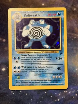 Poliwrath 15/130 Base Set 2 Holo Holographic Rare Vintage WOTC 2000 Pokemon VLP - Image 3
