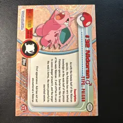 Nidoran #32 Topps Black Logo Holo Foil Pokemon 1999 LP - Image 2