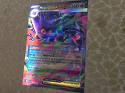 Pokemon Mega Charizard Gengar Ex Lenticular Phantasmal Flames Promo Jumbo Card - Image 2