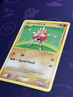 Hitmonchan Platinum Secret Rare Base Set Art 129/127 Holo Pokemon TCG - Image 2