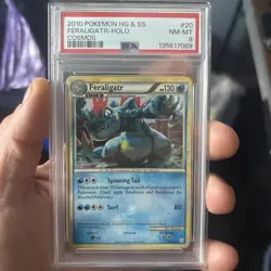 2010 Pokemon HG & SS Feraligatr-Holo Cosmos PSA 8 NM-MT #20 - Image 1