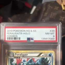 2010 Pokemon HG & SS Feraligatr-Holo Cosmos PSA 8 NM-MT #20 - Image 3