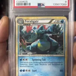 2010 Pokemon HG & SS Feraligatr-Holo Cosmos PSA 8 NM-MT #20 - Image 4