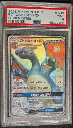 PSA 9 CHARIZARD GX SV49 HIDDEN FATES SUN & MOON SHINY VAULT POKEMON - Image 1