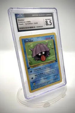 Pokemon TCG - 1st Edition Fossil Shellder 54/62, EN, Vintage 1999 CGC 8.5 NM/MT+ - Image 1