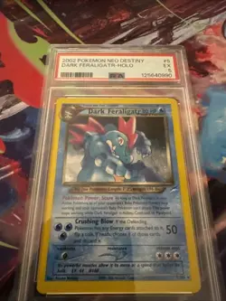 2002 Pokemon TCG Neo Destiny Dark Feraligatr Holo PSA 5 - Image 1