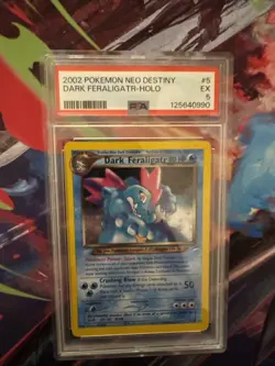 2002 Pokemon TCG Neo Destiny Dark Feraligatr Holo PSA 5 - Image 4