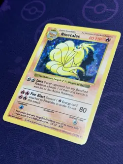 Pokemon TCG Shadowless Base Set Ninetales Holo Rare WOTC - Image 1