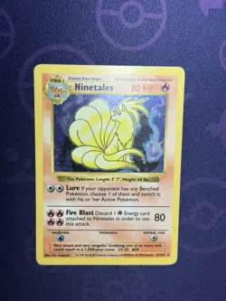 Pokemon TCG Shadowless Base Set Ninetales Holo Rare WOTC - Image 2