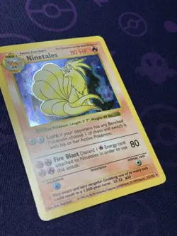 Pokemon TCG Shadowless Base Set Ninetales Holo Rare WOTC - Image 3