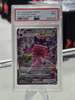 Pokemon Gengar VMAX Fusion Strike Secret Rare Full Alt Art #271 PSA 9 Mint - Image 1