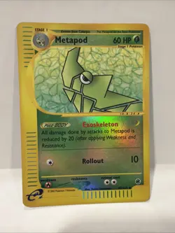 Pokemon TCG Metapod Reverse Holo #87/165 Expedition E-Reader Series - Image 1