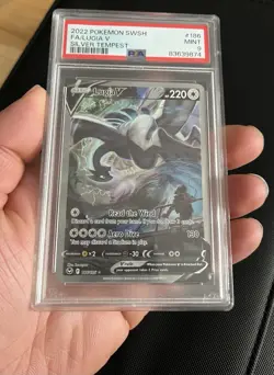 2022 Pokemon Sword & Shield Silver Tempest #186 Fa/Lugia V Silver Tempest PSA 9 - Image 4