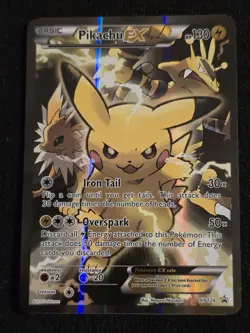 Pokemon TCG - Pikachu EX - XY124 - Promo - Rare! - Image 2