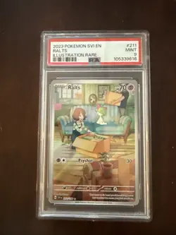 2023 Pokemon Ralts Illustration Rare PSA 9 Mint Scarlet and Violet - Image 1