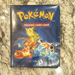 Wizards of the Coast Pokemon TCG Album Binder Blue 4-Pocket Pikachu Charizard - Image 1