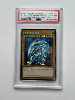 Yu-Gi-Oh! Korean Blue Eyes White Dragon PSA 10 GEM MINT 15AX-KRY07 - Image 1