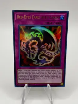 Yugioh Red-Eyes Fang With Chain LEDU-EN004 Ultra Rare 1st Ed NM - Image 1