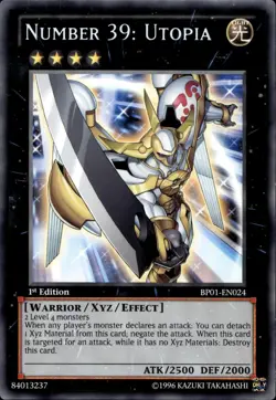 Number 39: Utopia 1st Ed White Rare BP01-EN024 Yu-Gi-Oh! - Image 1