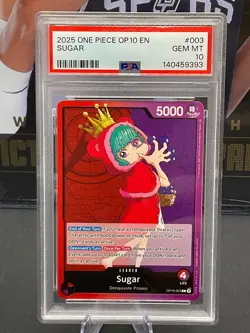 2025 One Piece OP10 English #003 Sugar PSA 10 GEM MINT - Image 1