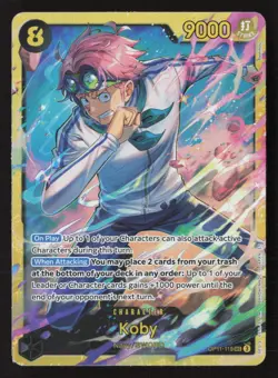 Koby (119) SEC Foil OP11 OP11-119 NM One Piece TCG - Image 1