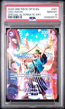 PSA 10 One Piece TCG OP 10 EN Uso-Hachi 001 SP Alternate Artwork OPTCG - Image 1