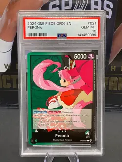 2024 One Piece OP06 English #021 Perona PSA 10 GEM MINT - Image 1