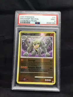 Pokemon Cards: Diamond and Pearl Reverse Holo: Machamp 31/130 PSA 9 - Image 1