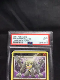 Pokemon Cards: Diamond and Pearl Reverse Holo: Machamp 31/130 PSA 9 - Image 3