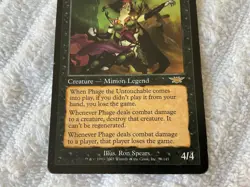 Magic the Gathering MTG 1x Phage the Untouchable Legions HP - Image 3