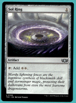 SOL RING TARKIR: DRAGONSTORM COMMANDER TDC UNCOMMON ARTIFACT MTG 106 - Image 1