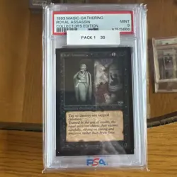 1993 MtG Royal Assassin Magic: the Gathering CE PSA 9 WOTC Rare - Image 1