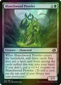 MTG Blanchwood Prowler Foil ** The Brothers' War ** English (NM) - Image 1