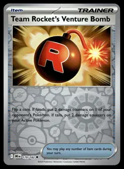 TEAM ROCKET'S VENTURE BOMB 179/182 UNCOMMON DESTINED RIVALS POKEMON - Image 1