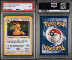 Pokemon TCG Dragonite 4/62 Fossil Holo PSA 6 EX-MT - Image 3