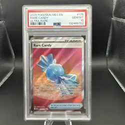 2025 Pokemon Mega Evolutions EN Rare Candy Ultra Rare Graded PSA 10 Slab - Image 4