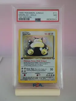 Pokemon TCG PSA 7 Snorlax 1st Edition Jungle Holo WOTC 11/64 - Image 1