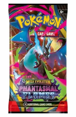Pokemon Mega Evolution Phantasmal Flames Charizard Booster Pack 10 Cards - Image 1