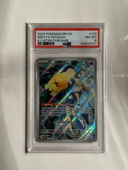 2025 POKEMON SV DESTINED RIVALS #193/182 MISTY'S PSYDUCK ILLUSTRATION RARE PSA 8 - Image 1